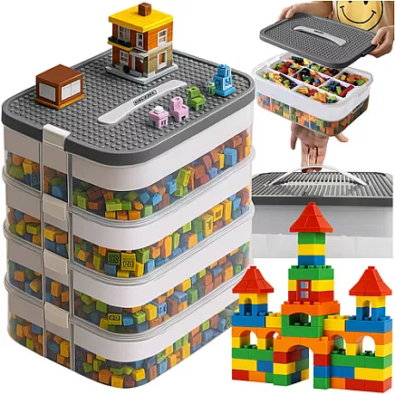 Pudełko na klocki- 4 poziomy Kruzzel 25758