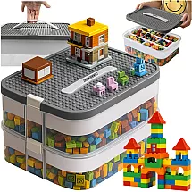 Kruzzel caurspīdīgs 2 līmeņu organizators ar sadalītājiem 15 l