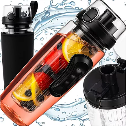 Water bottle with container 1L Trizand 25815