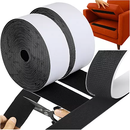 Self-adhesive Velcro tape 5mx5cm black Ruhhy 25806