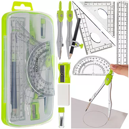 Geometric set 10 pieces Maaleo 26170
