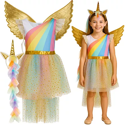 3-piece unicorn costume 130-140cm Kruzzel 26677