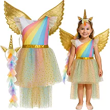 3-piece unicorn costume 122-128cm Kruzzel 26675