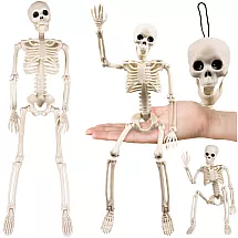 Kustīgs piekarams skelets Helovīna dekorācija 40cm Ruhhy 26027