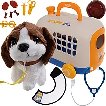 Mazā veterinārārsta komplekts ar plīša suni