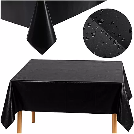 Decorative foil tablecloth black Ruhhy 26569