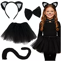 Kitten Costume - Black 4-Piece Kruzzel 26518