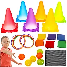 Veiklības spēle bērniem 3in1 Kruzzel 26514, gredzenu mešana