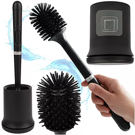 Silicone bathroom brush black Ruhhy 25882