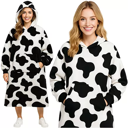 XXL sweatshirt - black and white blanket Ruhhy 26538