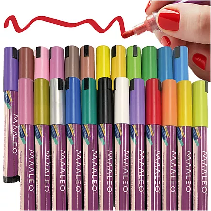 Acrylic markers - set of 24 Maaleo 25790