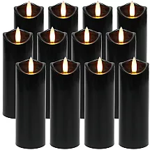LED sveces 12 gab. 15cm Ruhhy 26382, melnas