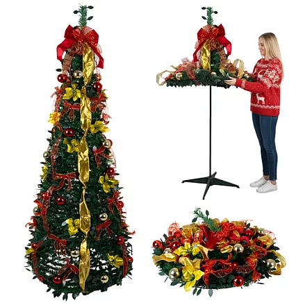 Foldable Christmas tree with decorations 1.8m Ruhhy 26757