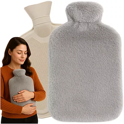 Rubber hot water bottle in a cover 3.5L Ruhhy 26384