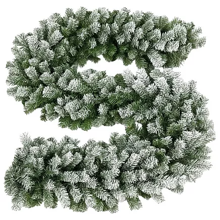Snow-covered Christmas tree garland 2.7m HQ Ruhhy 26244