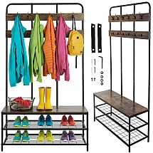 Stāvošais drēbju pakaramais ar soliņu Ruhhy 27036, 182 cm