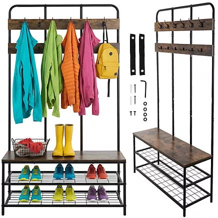 Standing shelf with hanger 182cm Ruhhy 27036