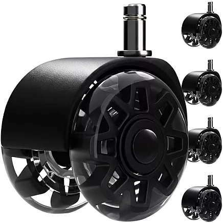 Black swivel chair wheels 5 pcs Ruhhy26294