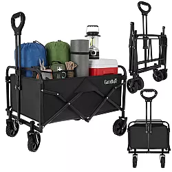 Salokāms dārza iepirkumu ratiņš 100kg 90L