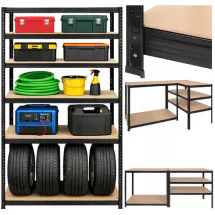 Regał magazynowy - czarny 180x100x60 Bigstren