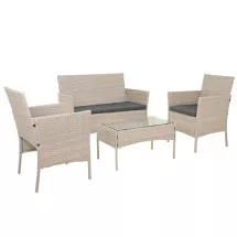 Beige rattan garden furniture Gardlov 26909