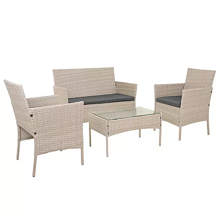 Beige rattan garden furniture Gardlov 26909