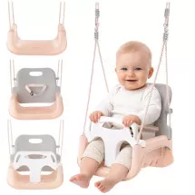 Kruzzel 3-in-1 gray-beige children's swing