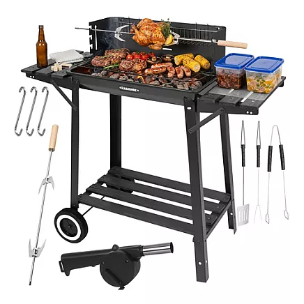 Grill ogrodowy z rożnem 93x41x86cm Kaminer