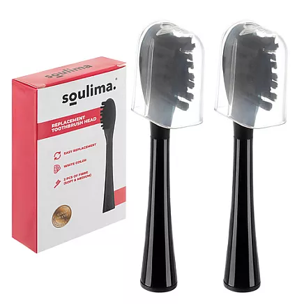 Black toothbrush head 2 pcs Soulima 26932