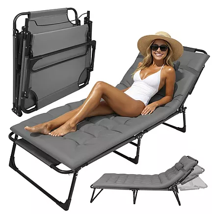 Leżak ogrodowy składany 192x68x28cm Trizand