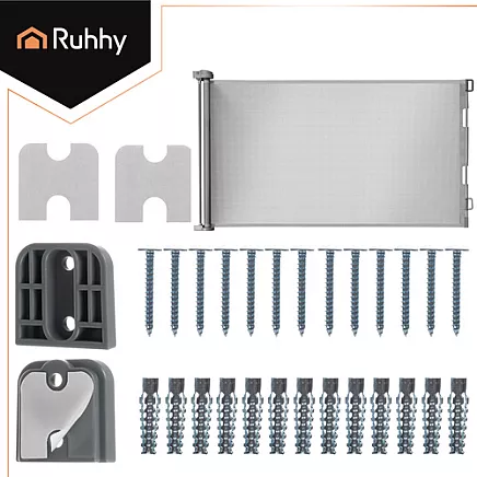 Bramka zabezpieczająca do drzwi-szara Ruhhy