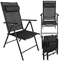 Gardlov black folding garden chair, 2 pieces