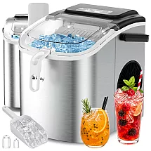 Ice cube maker 1.2l silver + Ruhhy scoop