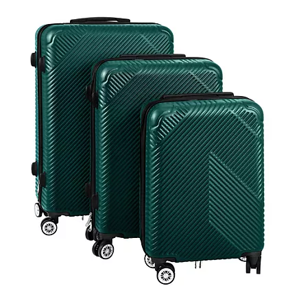 3-in-1 suitcase set - green Trizand 27672