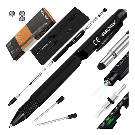 Multifunctional pen - black 9-in-1 Bigstreen