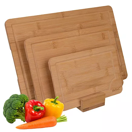 Bamboo chopping board - 3 pcs Zortiva