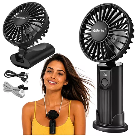 Ruhhy Mini Black Hand Fan