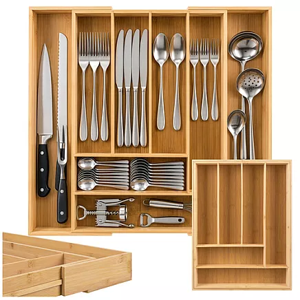 Bamboo drawer insert/organizer for Zortiva drawer