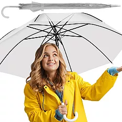 Transparent white umbrella