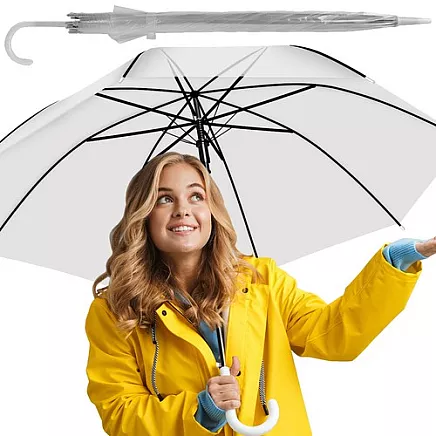 Transparent white umbrella