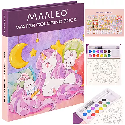 Water coloring page - Maaelo the unicorn