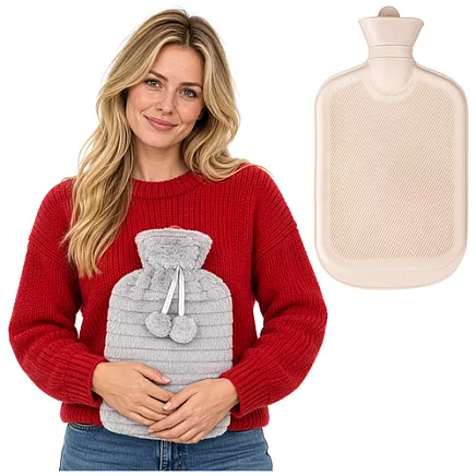 Rubber hot water bottle in a cover 2000ml Ruhhy