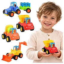Tractor/excavator/dump truck with drive - set of 4.