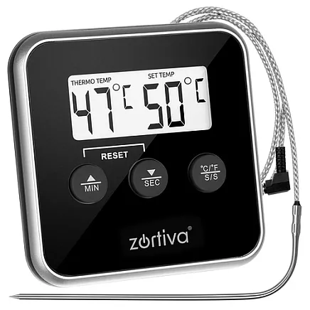 Kitchen thermometer with Zortiva probe