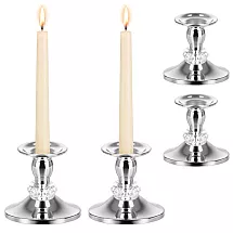 Silver table candlestick - 2 pcs. Glimz