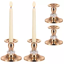 Gold table candlestick - 2 pcs. Glimz