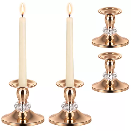 Gold table candlestick - 2 pcs. Glimz