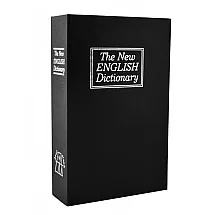 Seifs grāmata ar atslēgu slēdzeni, melns