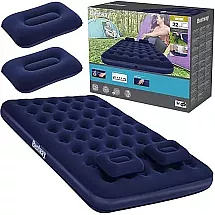 BESTWAY 67374 Piepūšamais divvietīgs matracis + 2 spilveni, 203x152x22 cm l Inflatable double mattress