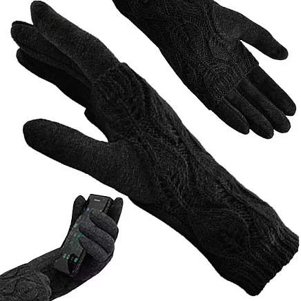 Cimdi Skārienjūtīgam Ekrānam, melni - Capacitive Touch Screen Gloves for iPhone, Samsung...